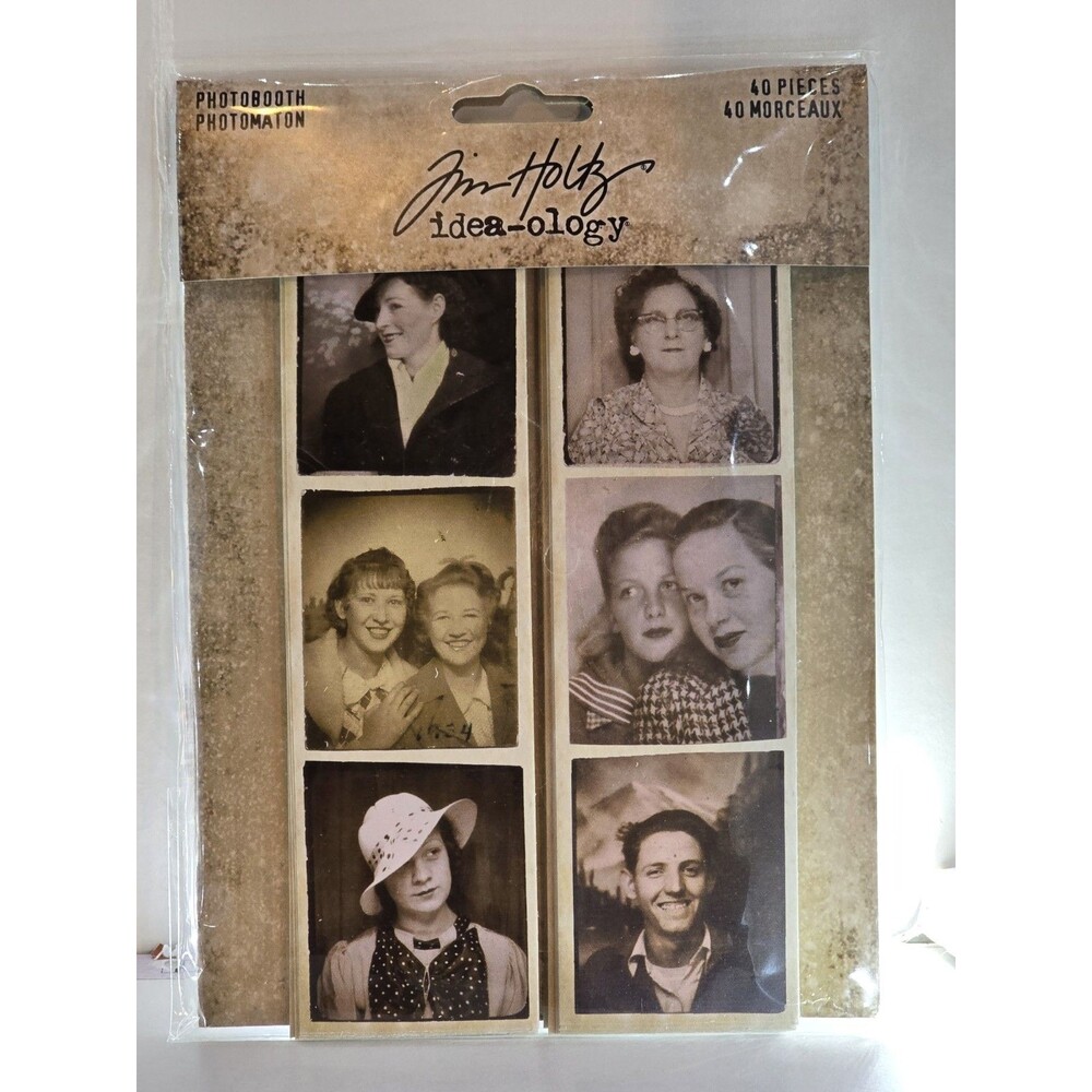 Tim Holtz Idea-ology Photobooth TH93799 40 Vintage Photo Strips New Sealed